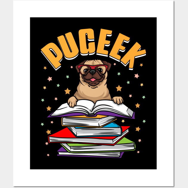 Funny Pug Owners PUGEEK Pug Lover Wall Art by screamingfool